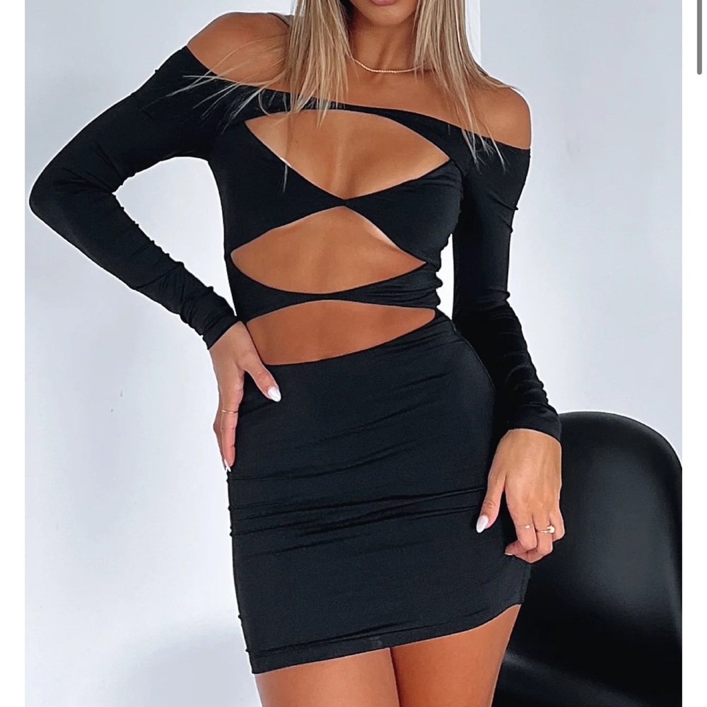 With you long sleeve mini dress